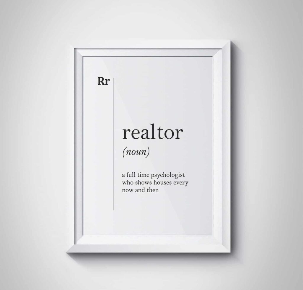 realtor definition poster